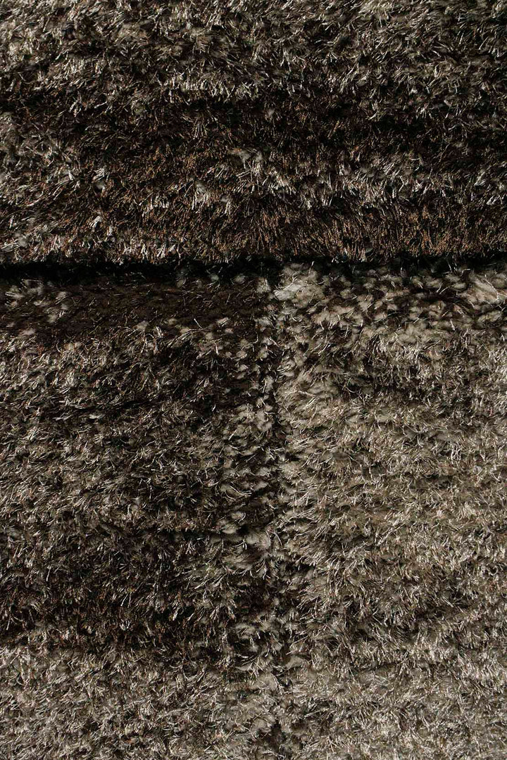 Turkish Shaggy Carlifornia Rug - 4.9 x 7.3 FT - Brown -Fluffy and Durable Floor Rug