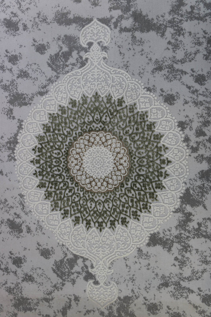 Turkish Modern  Festival Wd Rug  - 6.5 x 9.8 FT - Cream -  Luxurious Woven Masterpiece 50% Off!