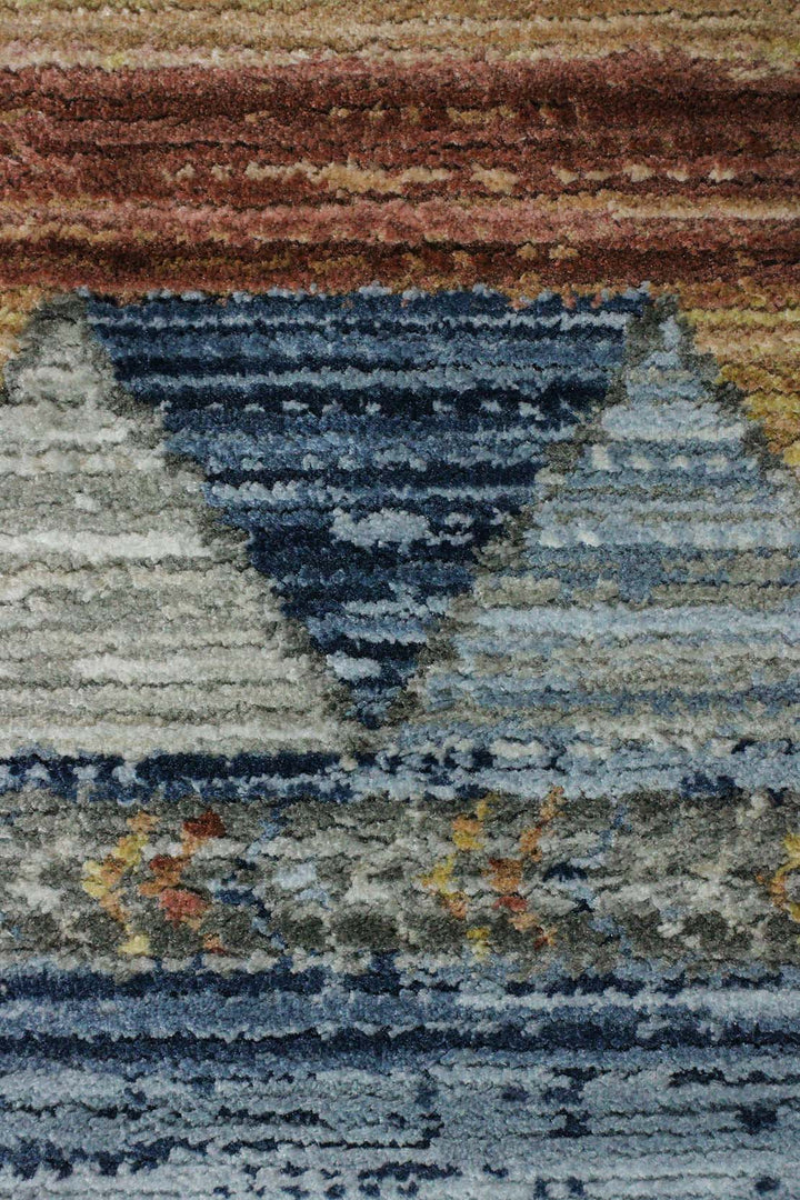 Turkish Modern Festival Plus - 3.9 x 6.3 FT - Blue - Sleek and Minimalist for Chic Interiors
