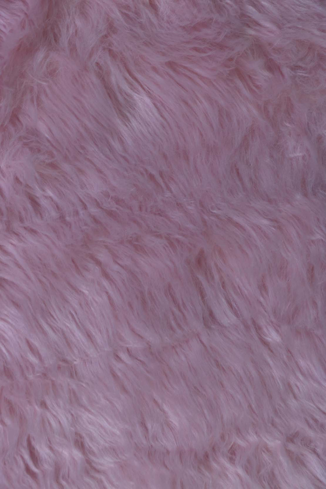 Turkish Cosmos Fur Rug - 3.9 x 3.9 Ft - Pink - Fluffy Furry Floor Decor Rugs