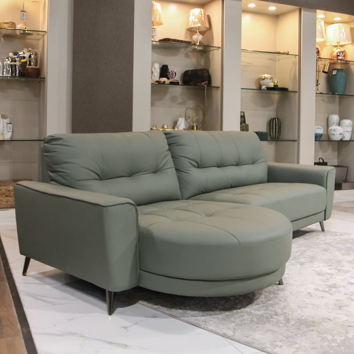 Imported Leather Sofa, Model ZM936
