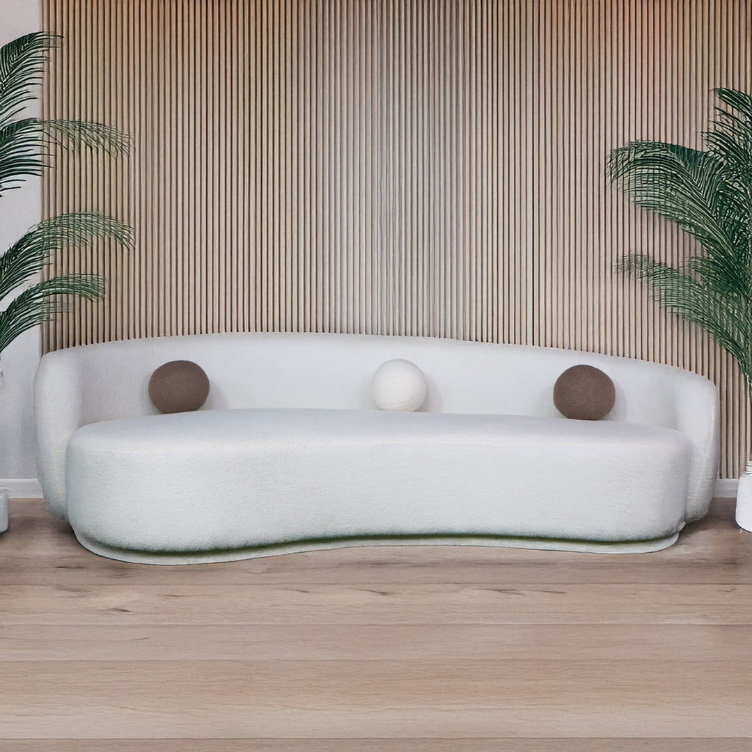 Modern Boucle ARC Sofa, Comfy Couch for Living Room Home Office