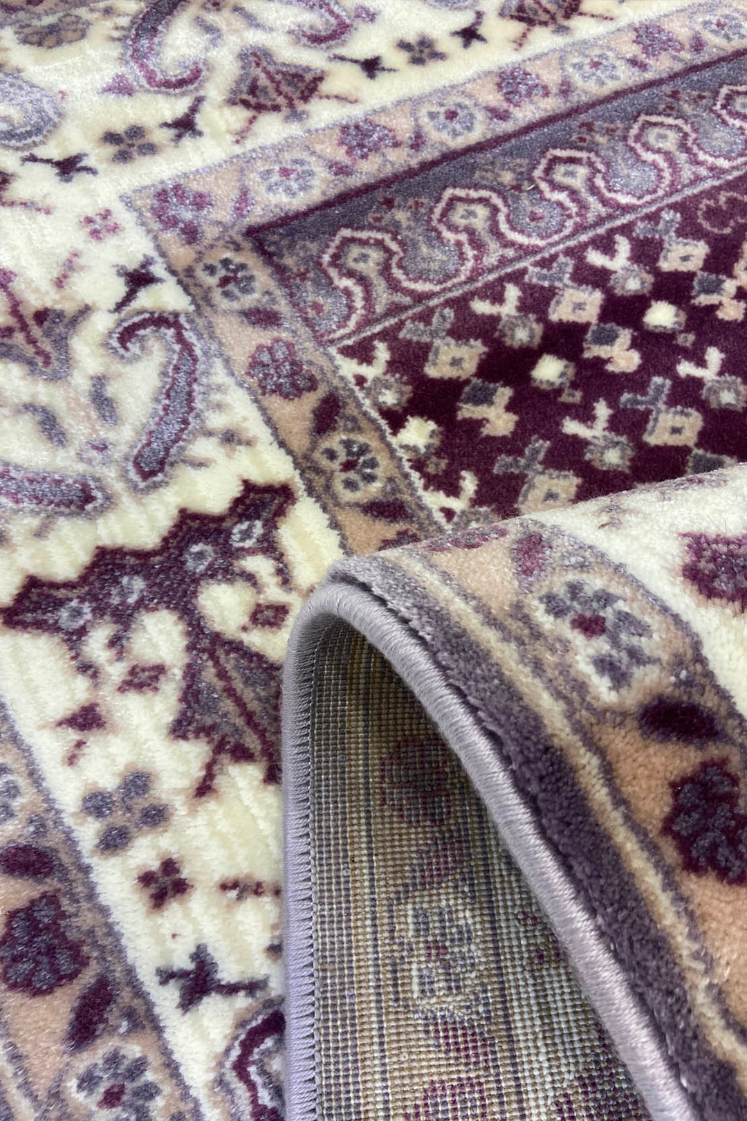 Turkish Style Acrylic Sajjadeh Prayers Mat-Purple-Soft, Durable, and Easy to Clean