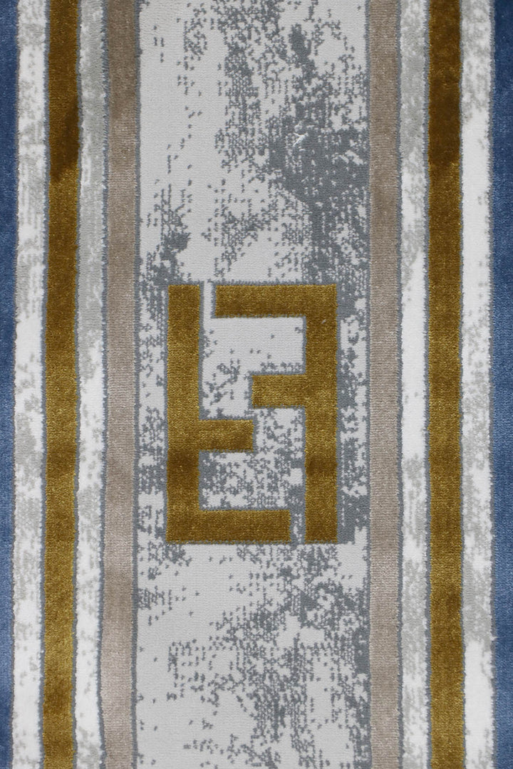 Turkish Modern Festival WD Rug - 2.3 x 4.6 FT - Gray - Luxurious Woven Masterpiece 50% Off!