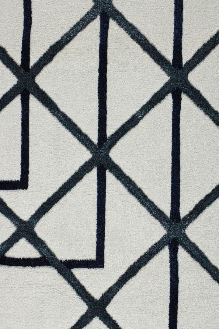 Turkish Modern  Festival WD Rug - Blue and White - 5.2 x 7.2 FT - Superior Comfort, Modern Style Accent Rug