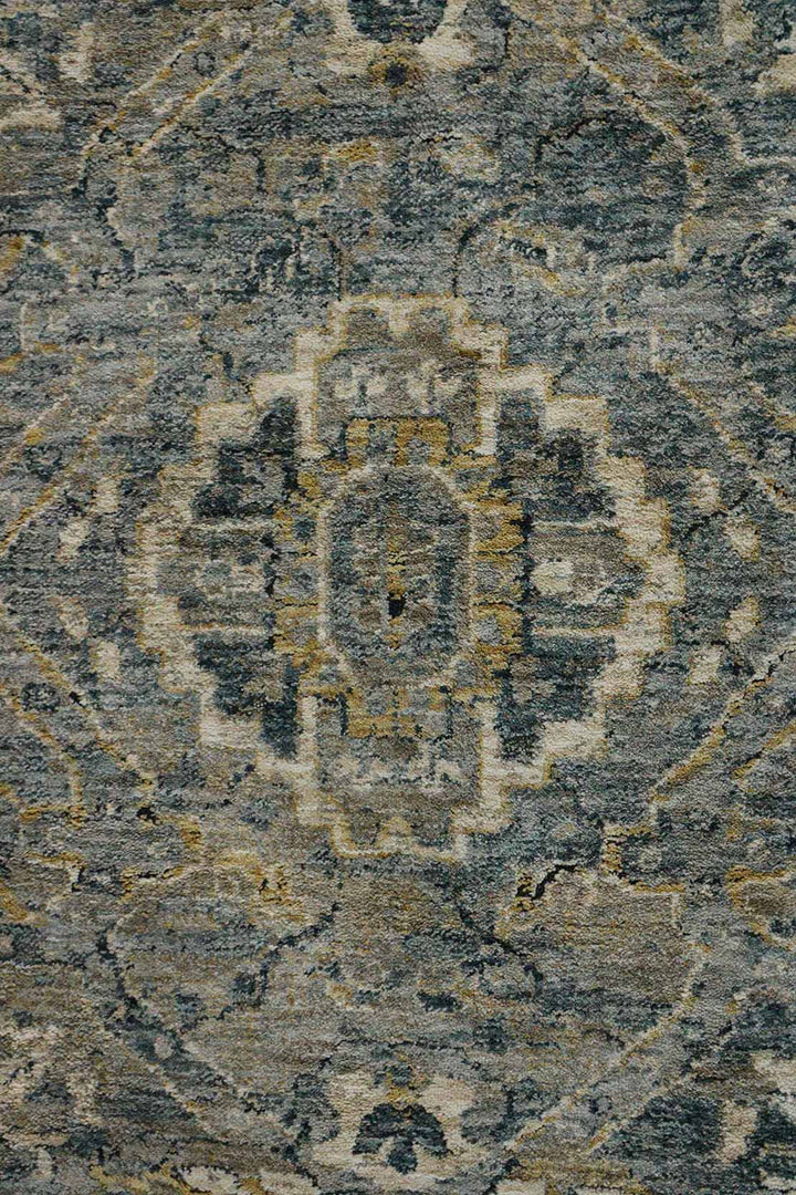 Turkish Modern Festival Plus - 7.8 x 9.8 FT - Blue - Sleek and Minimalist for Chic Interiors