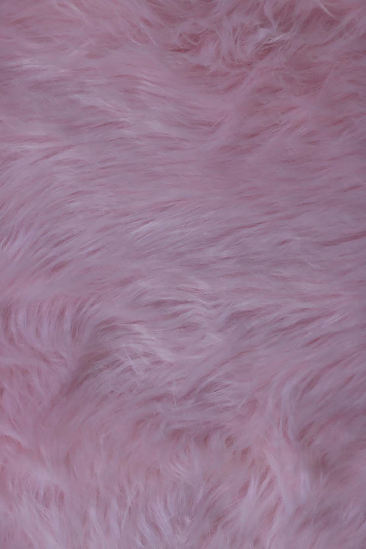 Turkish Cosmos Fur Rug - 3.9 x 5.6 Ft - Pink - Fluffy Furry Floor Decor Rugs