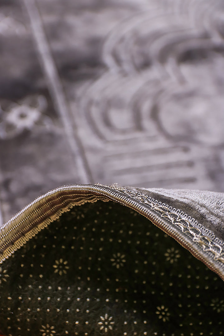 Comfort Janamaz - Premium Velvet Quilted Prayer Mat - Gray