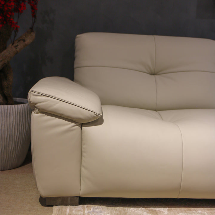 Imported Real Leather Sofa, Model No. 6074