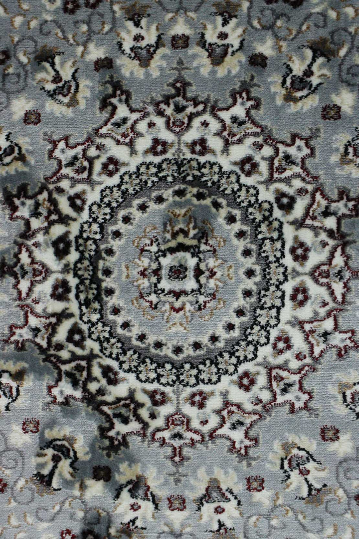 Classical Turkish Topaz Rug - 3.9 x 5.5 FT - L Gray - Resilient Construction for Long-Lasting Use