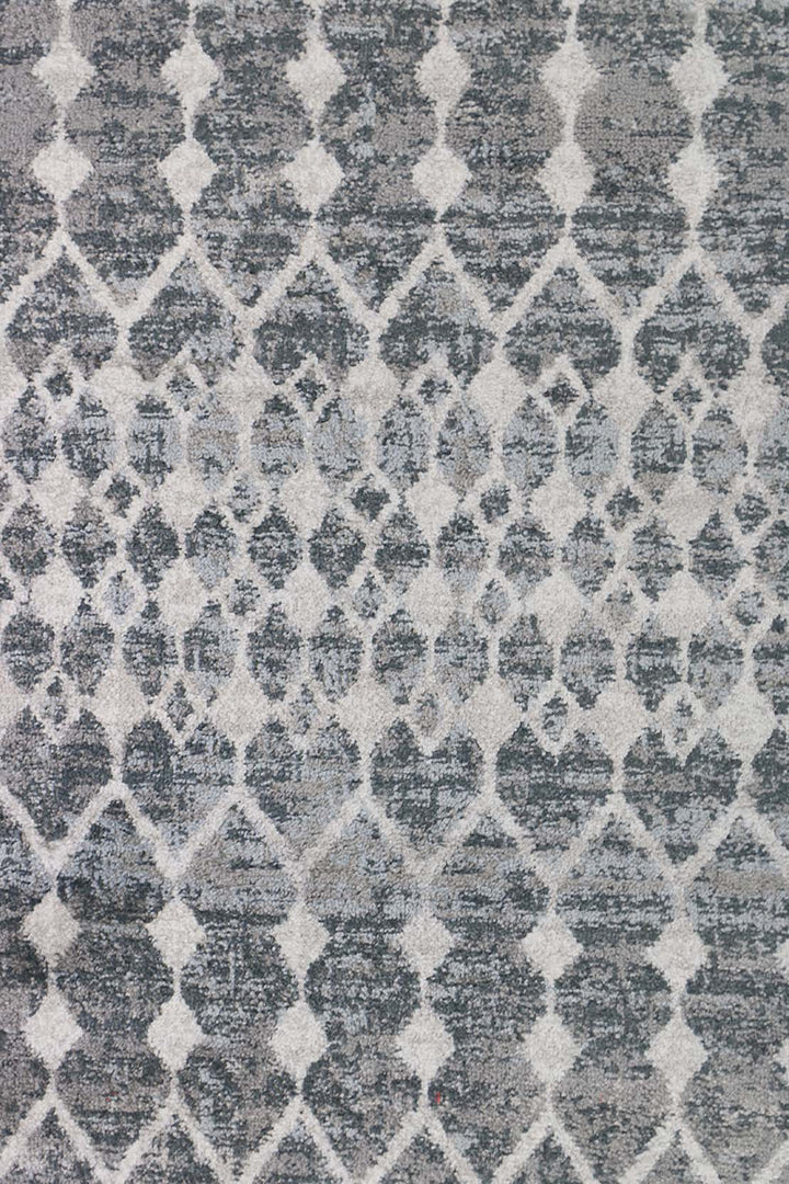 Turkish Modern  Festival Wd Rug  - 6.5 x 9.5 FT - Gray -  Luxurious Woven Masterpiece 50% Off!