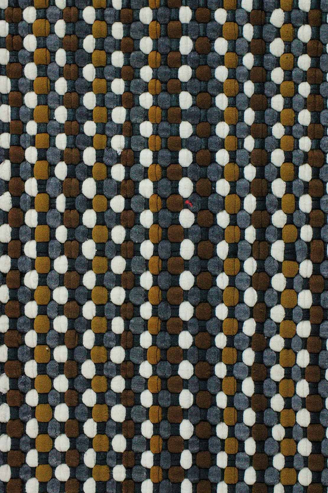 Hand Woven Modern Khaddi Rug - 3.9 x 5.9 FT - White and Yellow