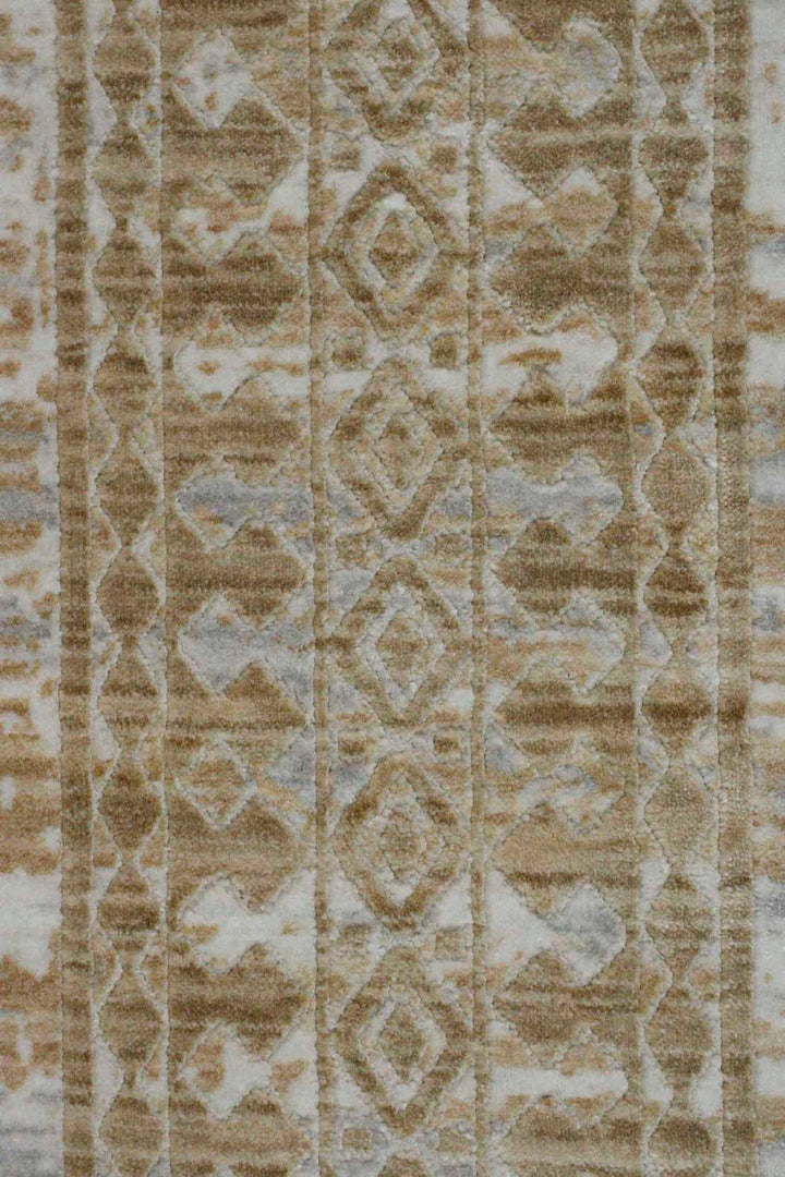 Turkish Modern Festival 1 Rug - 7.5 x 9.5 FT - Cream - Sleek and Minimalist for Chic Interiors