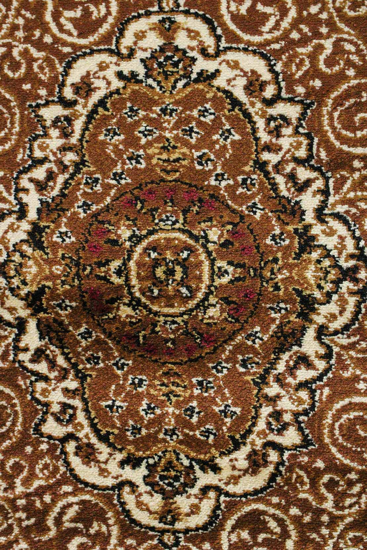 Classical and Traditional Design -  3.9 x 5.5 FT - Brown - Tabraiz Rug - Superior Elegant Rug for Living Room