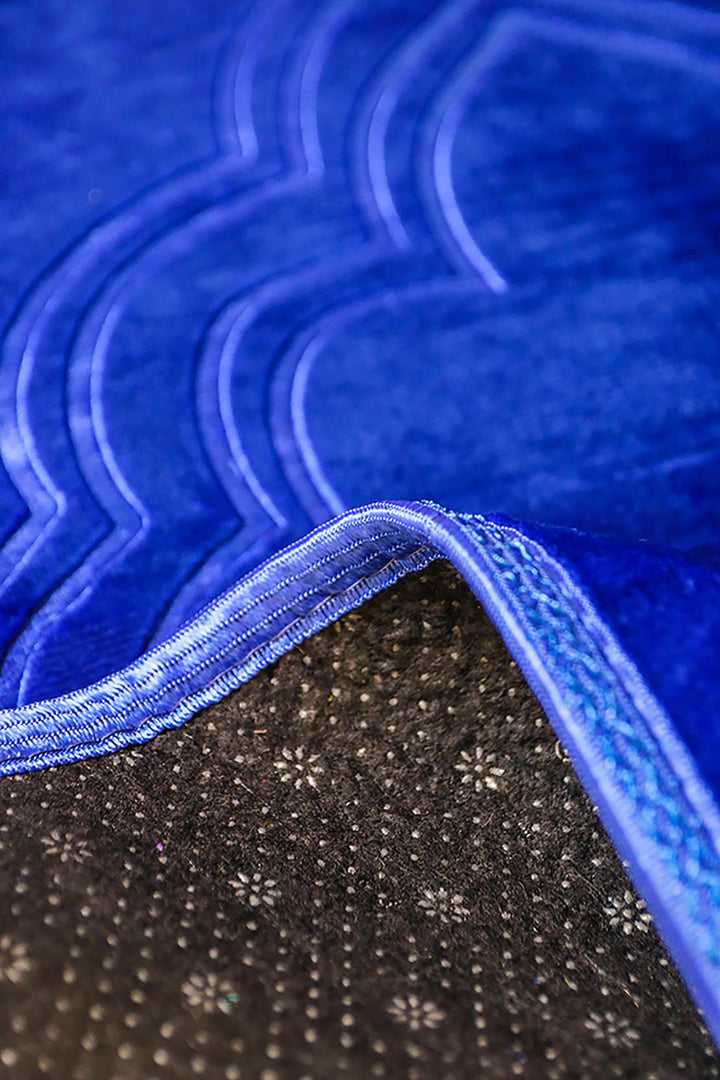 Comfort Janamaz - Premium Velvet Quilted Prayer Mat - Navy