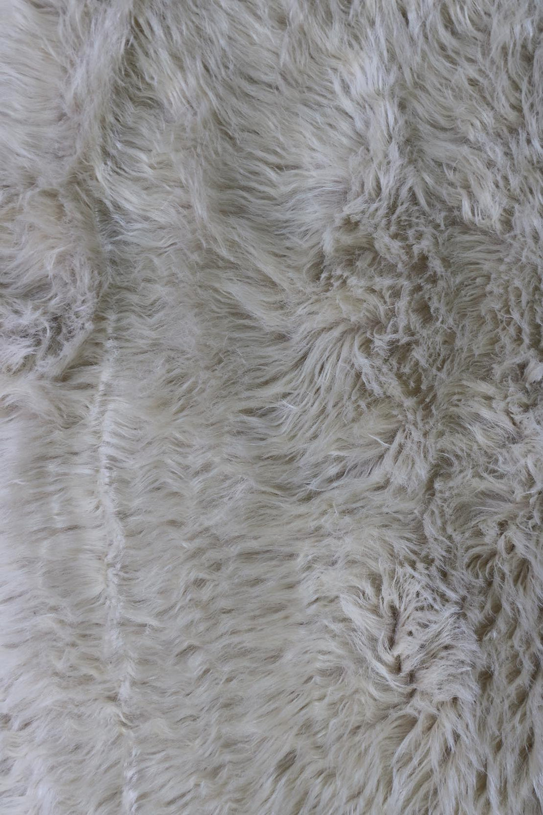 Turkish Cosmos Fur Rug - 3.9 x 3.9 Ft - Beige - Fluffy Furry Floor Decor Rugs