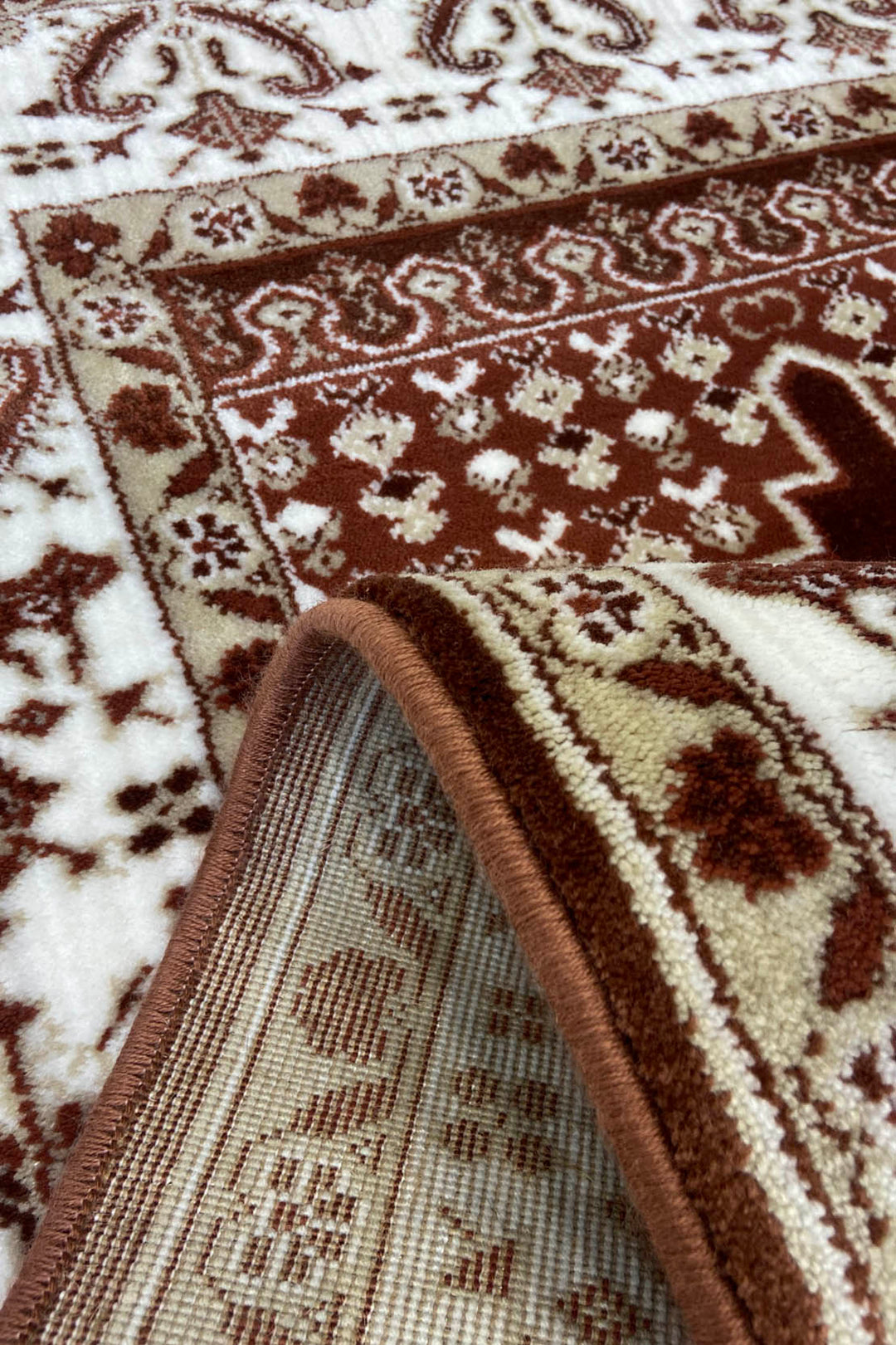 Turkish Style Acrylic Sajjadeh Prayers Mat - Brown- Soft, Durable, and Easy to Clean