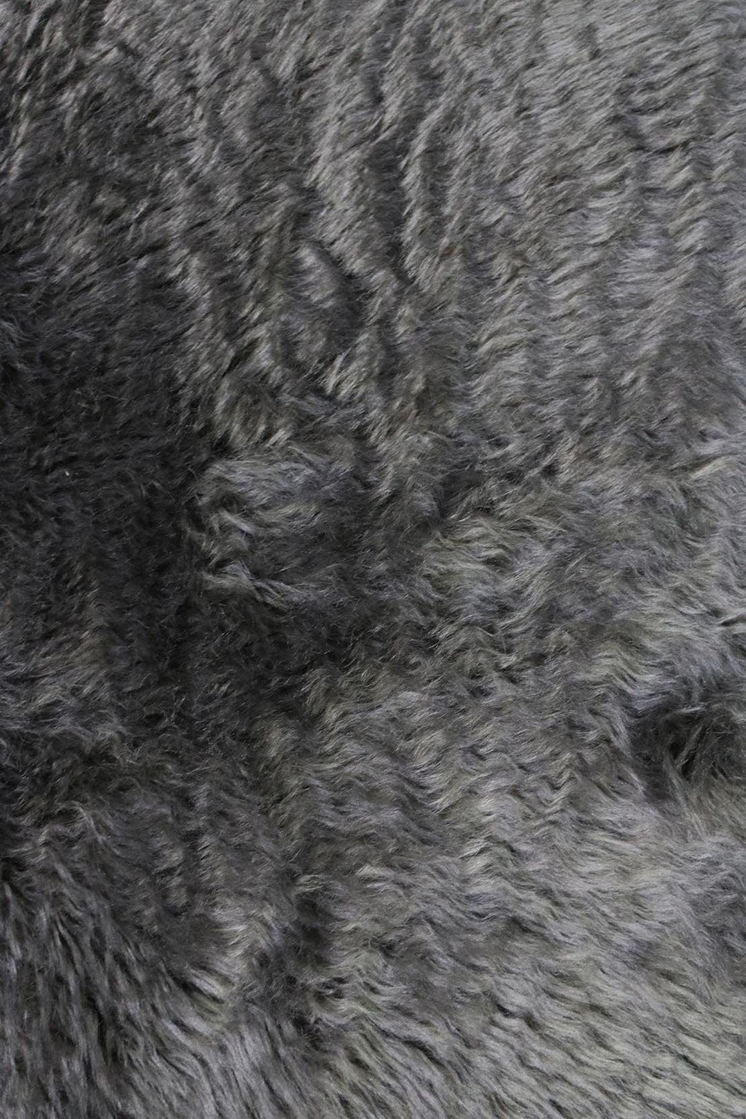 Turkish Cosmos Fur Rug - 3.9 x 3.9 Ft - Gray - Fluffy Furry Floor Decor Rugs