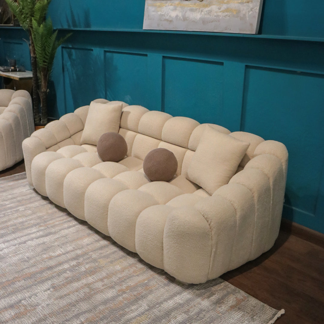 Modern Teddy Sofa with Soft Boucle Fabric