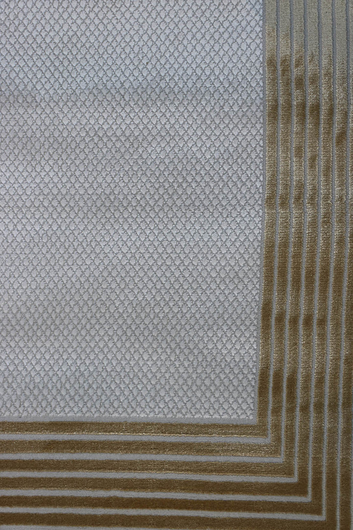 Turkish Modern  Festival Wd Rug  - 5.2 x 9.5 FT - White -  Luxurious Woven Masterpiece 50% Off!