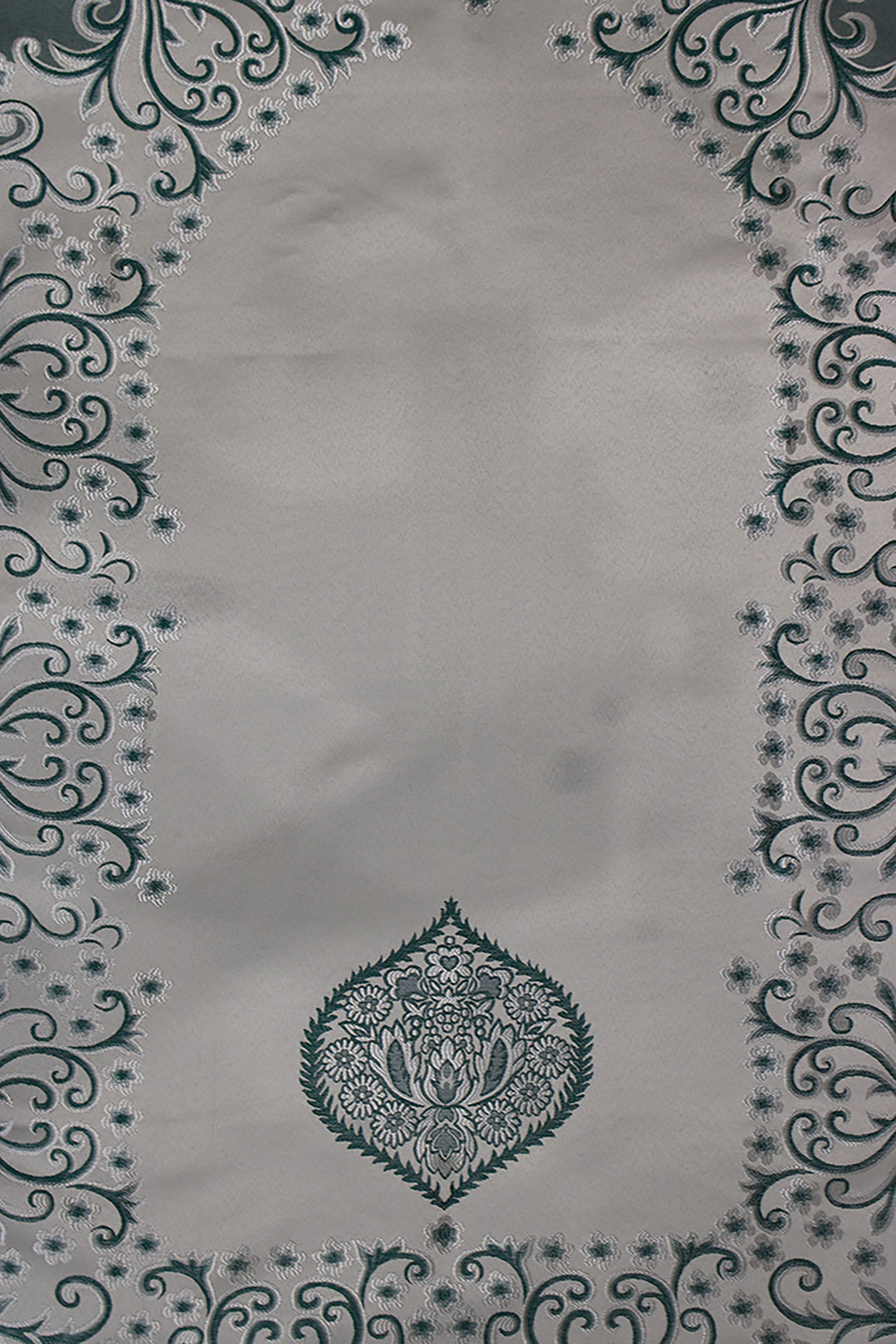 Silk Janamaz With Bag - Foldable Travel Prayer Mat - Green