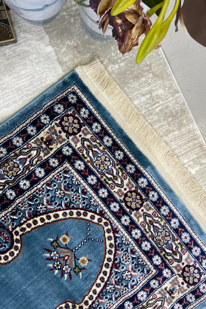 Garnet Prayer Mat- Blue-Soft, Durable, and Easy to Clean