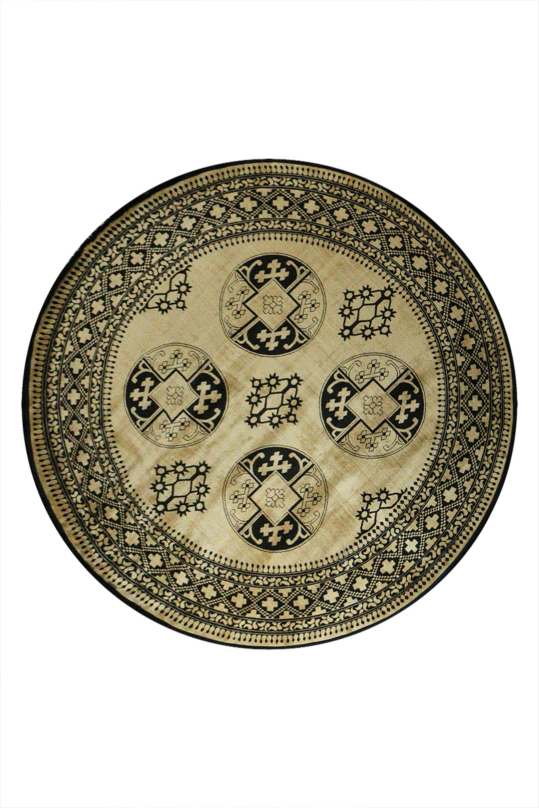 Turkish Modern  Festival WD Rug - Yellow - 7.8 x 7.8 FT - Superior Comfort, Modern Style Accent Rug
