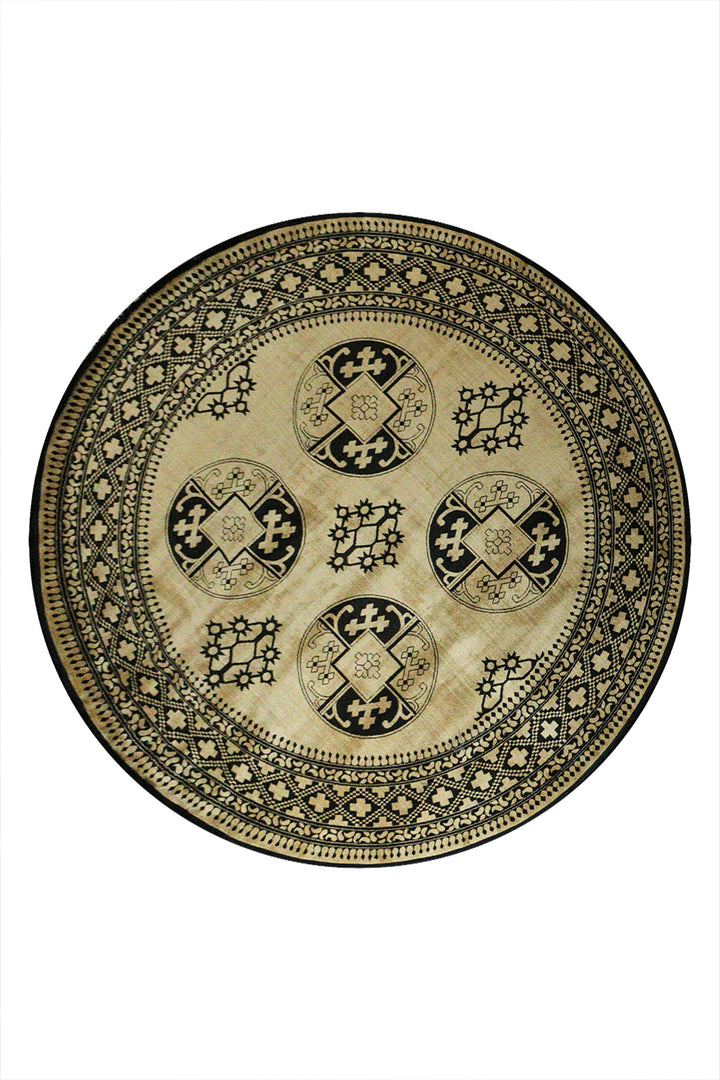 Turkish Modern  Festival WD Rug - Yellow - 7.8 x 7.8 FT - Superior Comfort, Modern Style Accent Rug