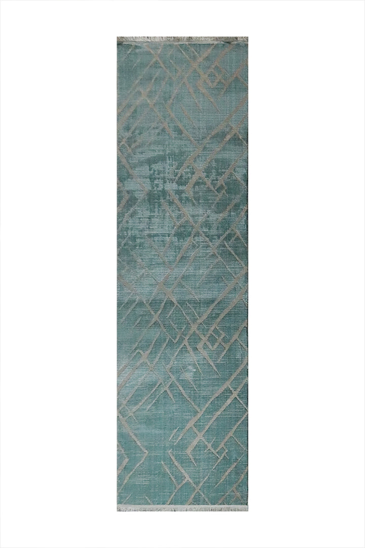 Turkish Modern Festival 1 Rug - 3.2 x 9.8 FT - Blue -  Superior Comfort, Modern Style Accent Rugs