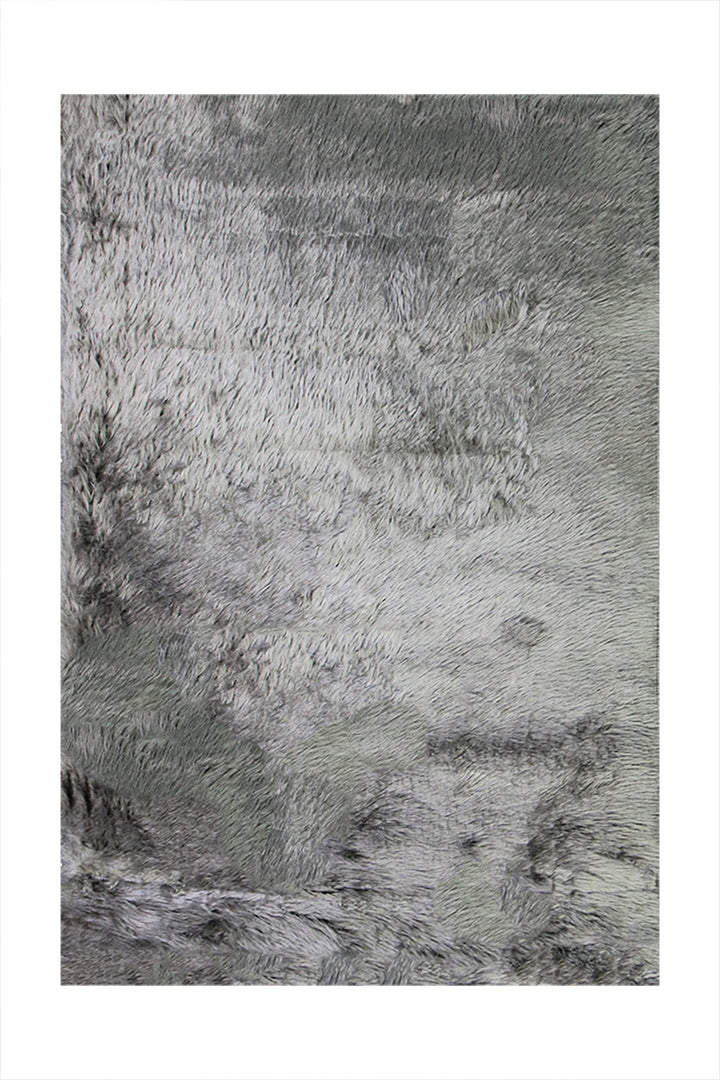 Turkish Cosmos Fur Rug - 3.9 x 5.6 Ft - Gray - Fluffy Furry Floor Decor Rugs