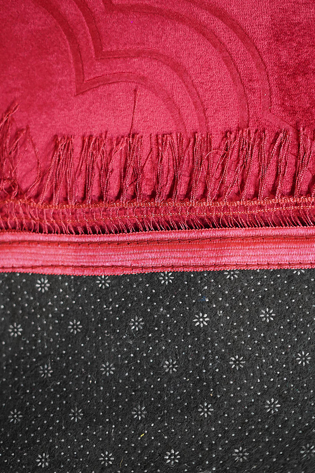 Comfort Janamaz - Premium Velvet Quilted Prayer Mat - Red