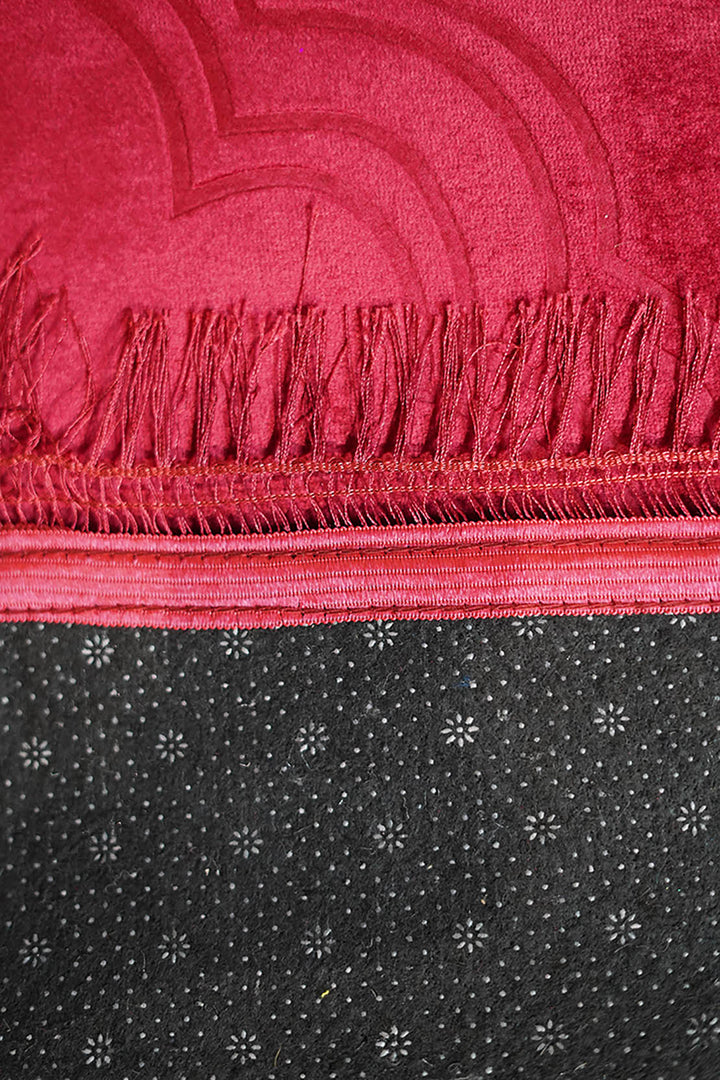 Comfort Janamaz - Premium Velvet Quilted Prayer Mat - Red