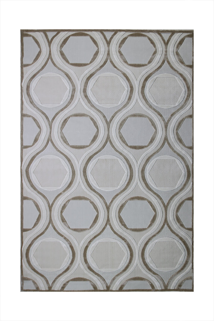 Turkish Modern Festival - 5.2 x 7.5 FT - Gray - Superior Comfort, Modern Style Accent Rugs