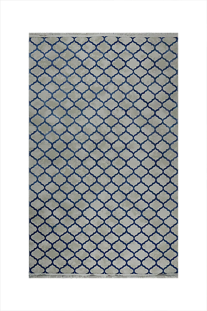 Turkish Modern Festival 1 Rug - 5.2 x 7.5 FT - Gray  and Blue - Superior Comfort, Modern Style Accent Rugs
