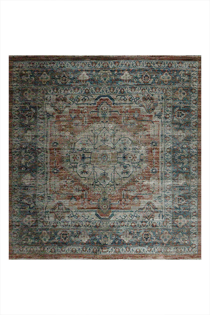 Turkish Modern Festival-1 Rug - 7.8 x 7.8 FT - Gray - Sleek and Minimalist for Chic Interiors