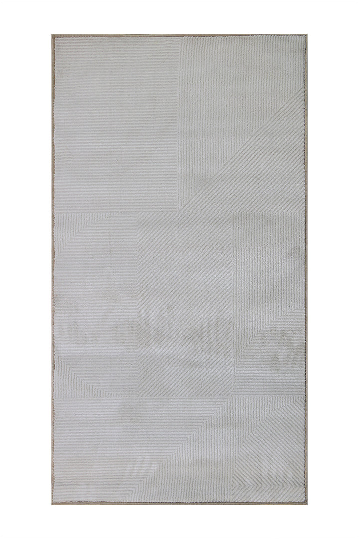 Turkish Modern  Festival Wd Rug  - 2.6 x 4.9 FT - Beige -  Luxurious Woven Masterpiece 50% Off!