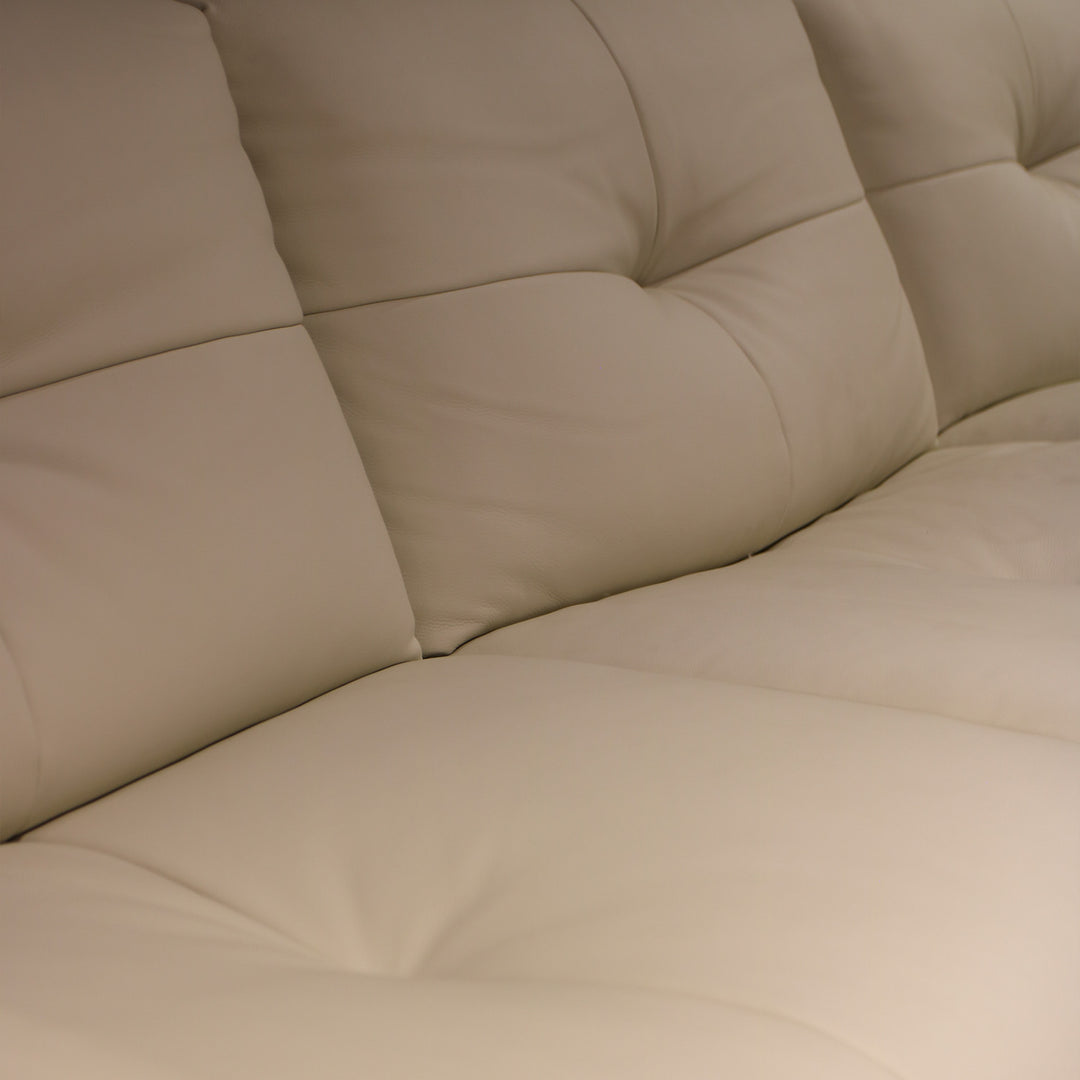 Imported Real Leather Sofa, Model No. 6074