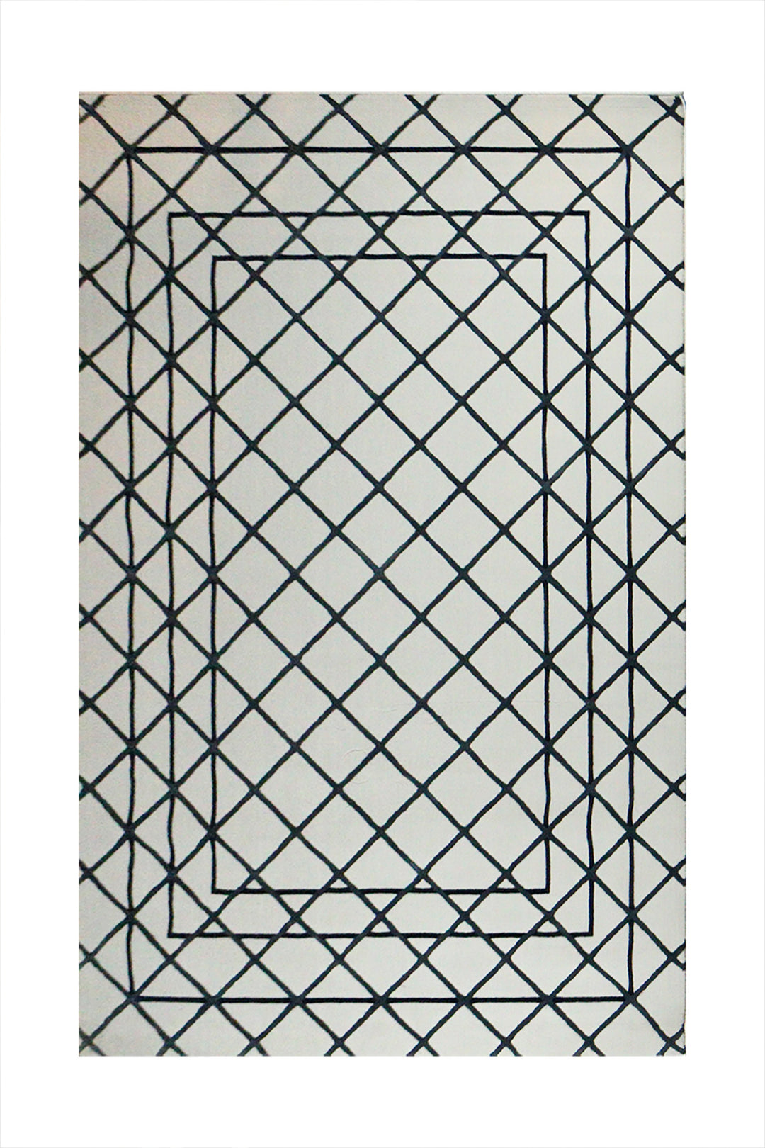 Turkish Modern  Festival WD Rug - Blue and White - 5.2 x 7.2 FT - Superior Comfort, Modern Style Accent Rug