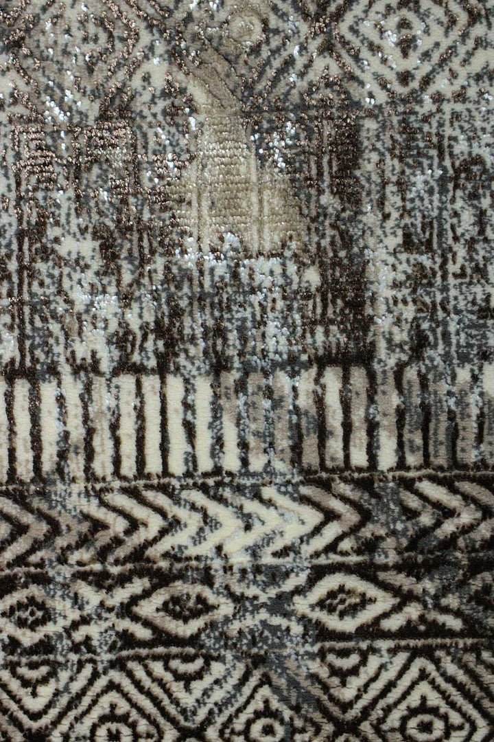 Turkish Matrix Rug - 6.5 x 9.5 FT - Yellow - Contemporary Abstract Elegance with Premium Quality