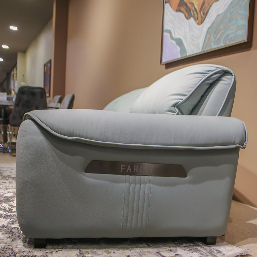 Imported Real Leather Sofa, Model No. 6080