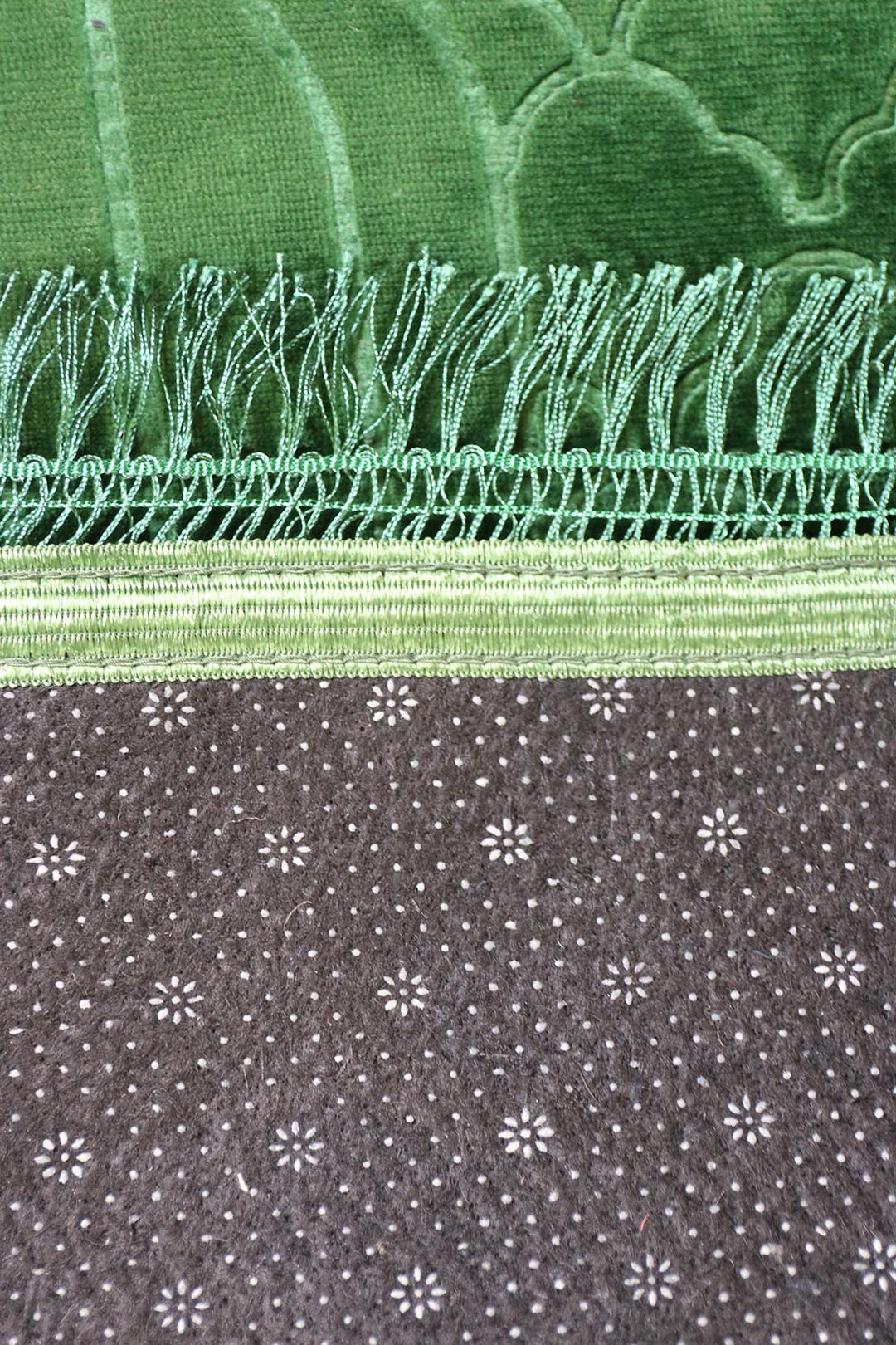 Comfort Janamaz - Premium Velvet Quilted Prayer Mat - Green