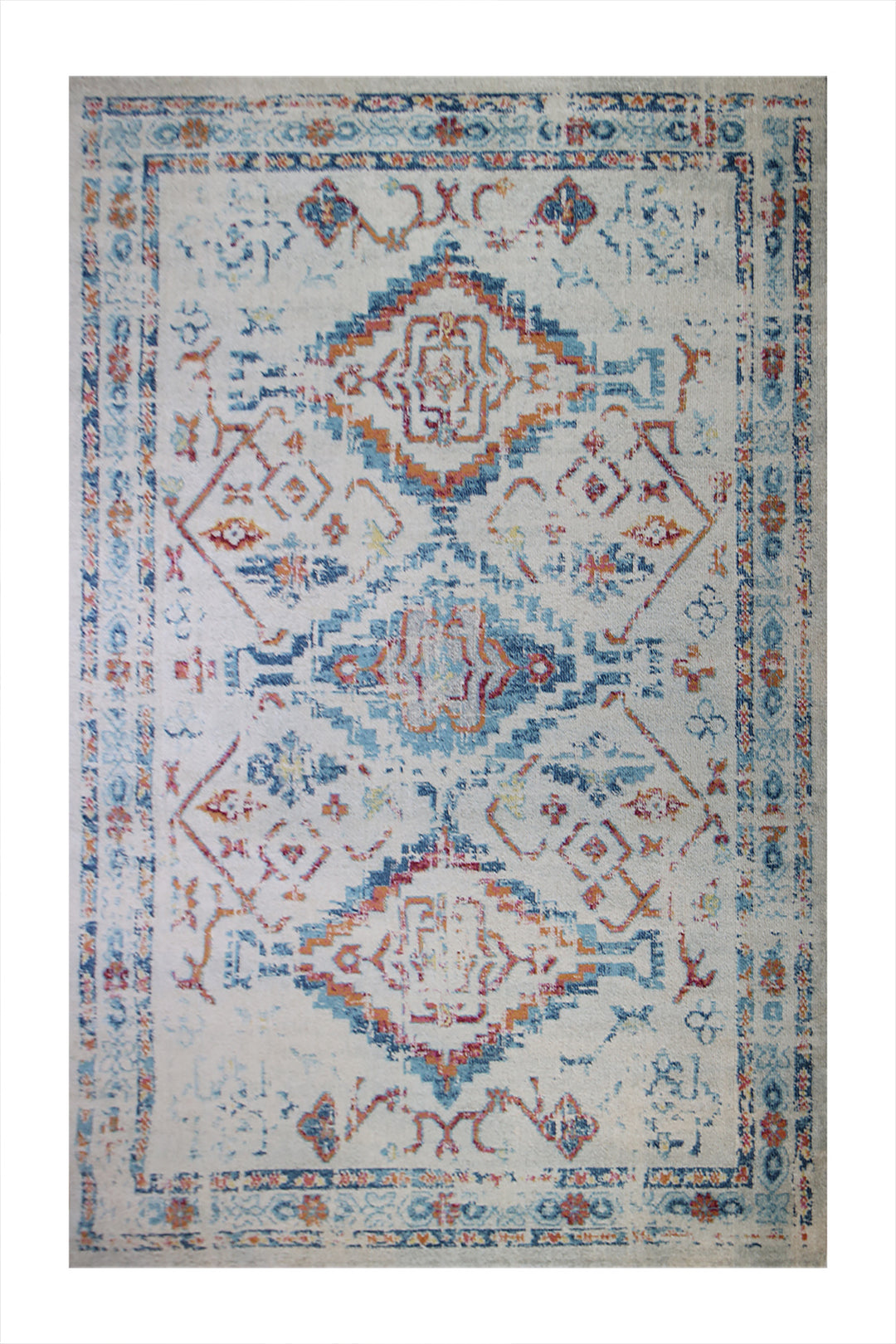 Turkish Modern  Festival Wd Rug  - 6.5 x 9.5 FT - Beige -  Luxurious Woven Masterpiece 50% Off!