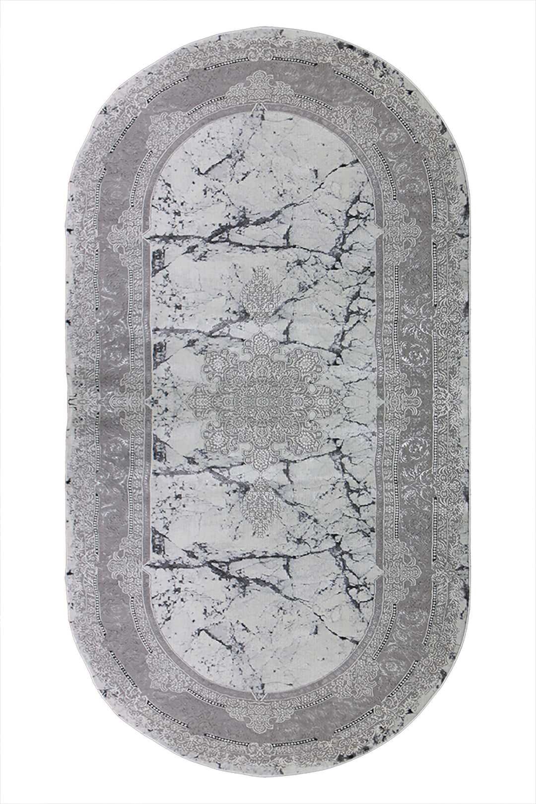 Turkish Modern  Festival Wd Rug  - 6.5 x 13.1 FT - Cream -  Luxurious Woven Masterpiece 50% Off!