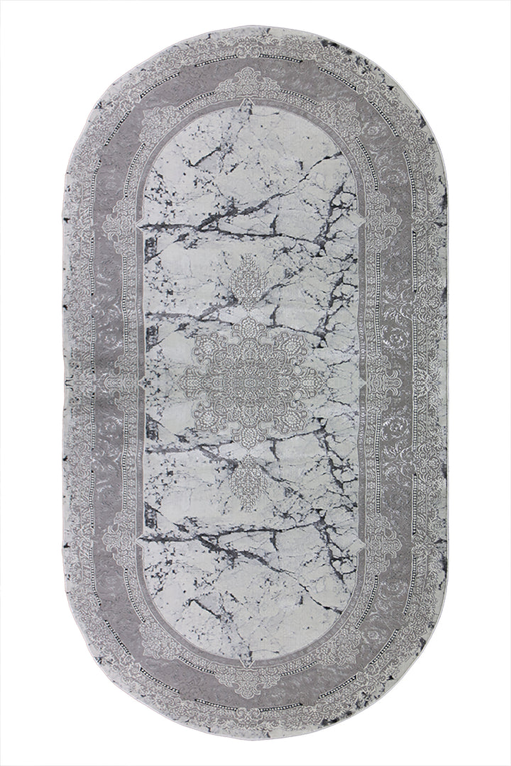 Turkish Modern  Festival Wd Rug  - 6.5 x 13.1 FT - Cream -  Luxurious Woven Masterpiece 50% Off!