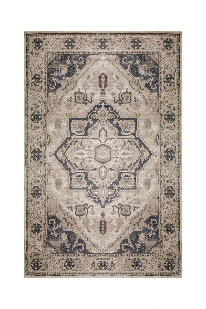 Turkish Modern Festival WD Rug - 7.8 x 9.8 FT - Blue and Gray - Sleek and Minimalist for Chic Interiors