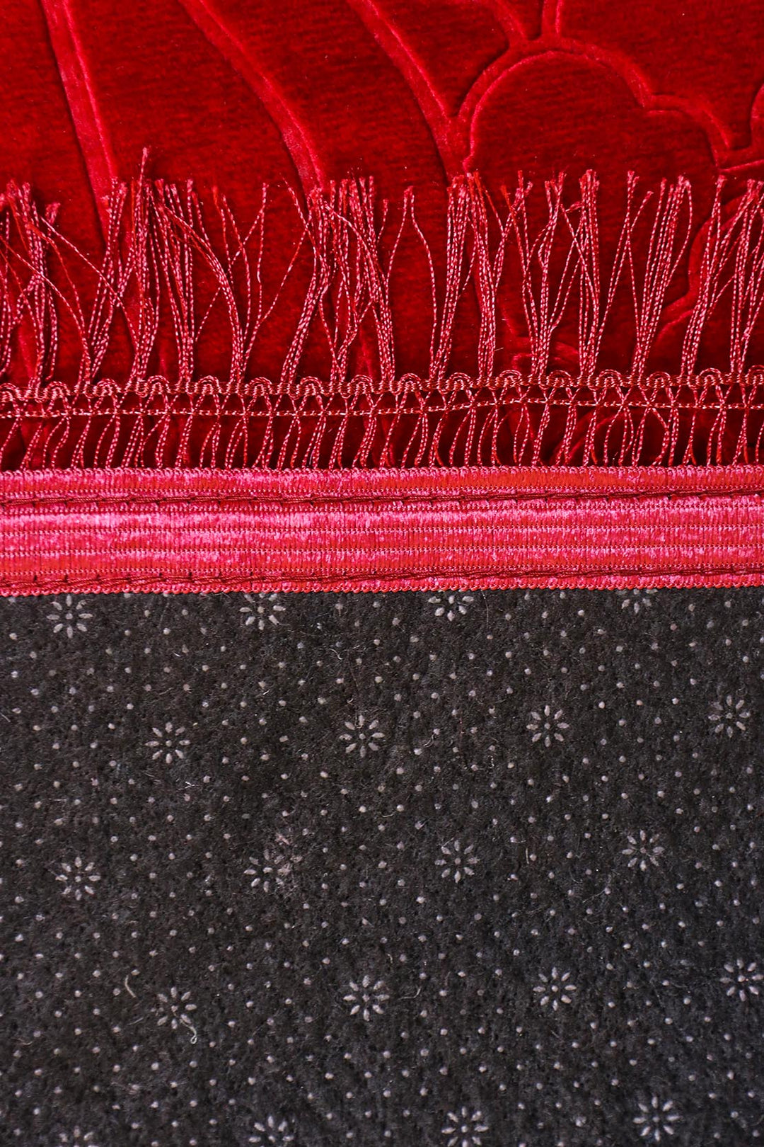 Comfort Janamaz - Premium Velvet Quilted Prayer Mat - Red