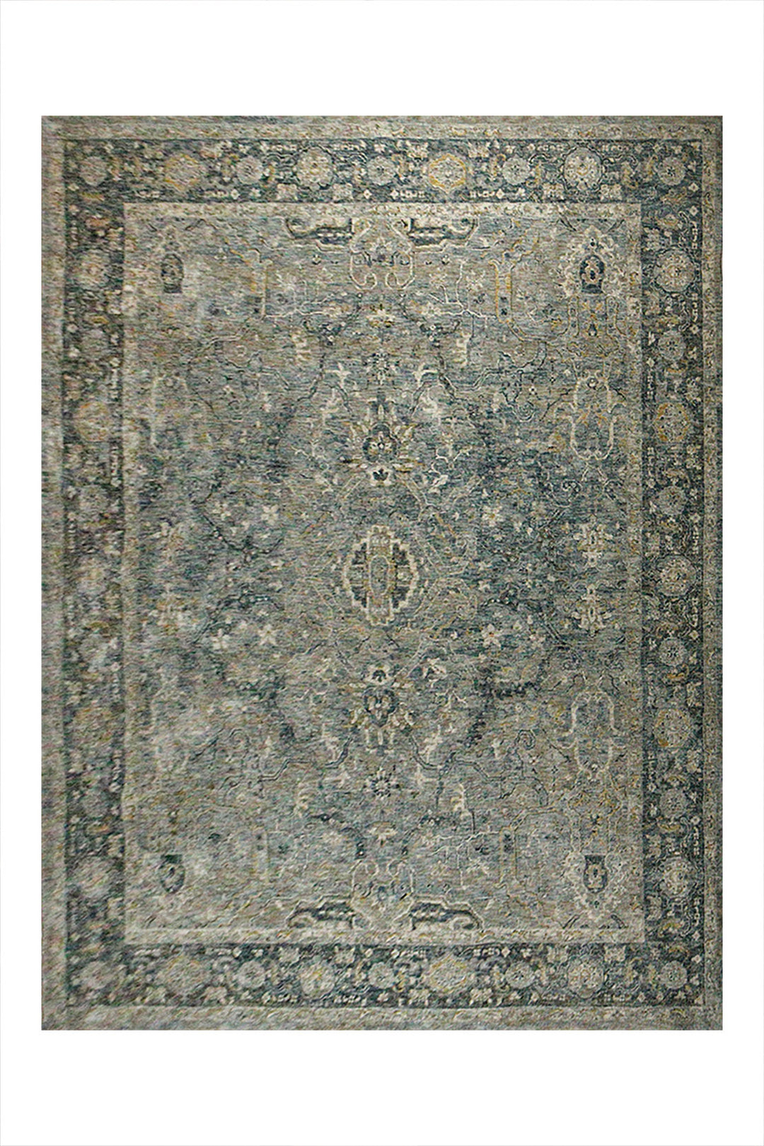 Turkish Modern Festival Plus - 7.8 x 9.8 FT - Blue - Sleek and Minimalist for Chic Interiors