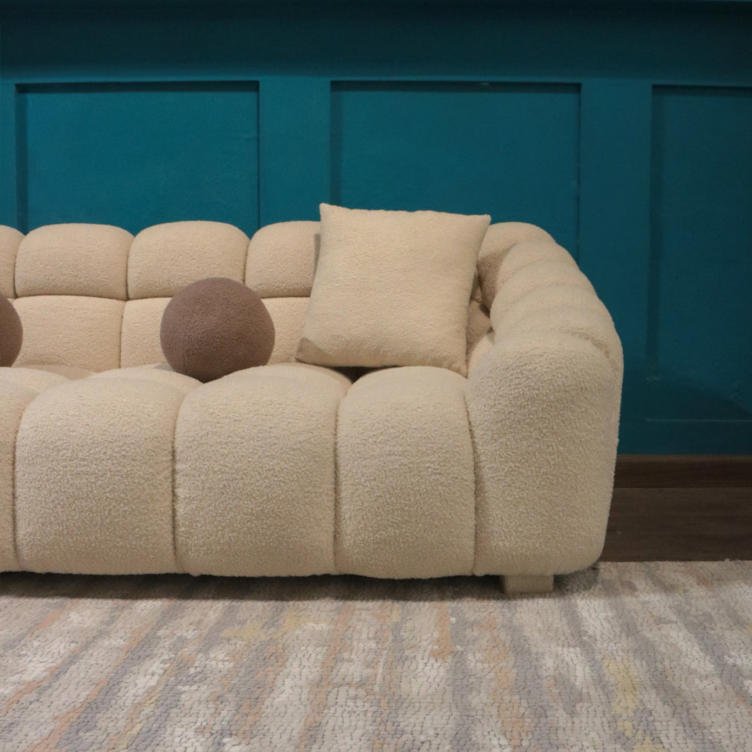 Modern Teddy Sofa with Soft Boucle Fabric