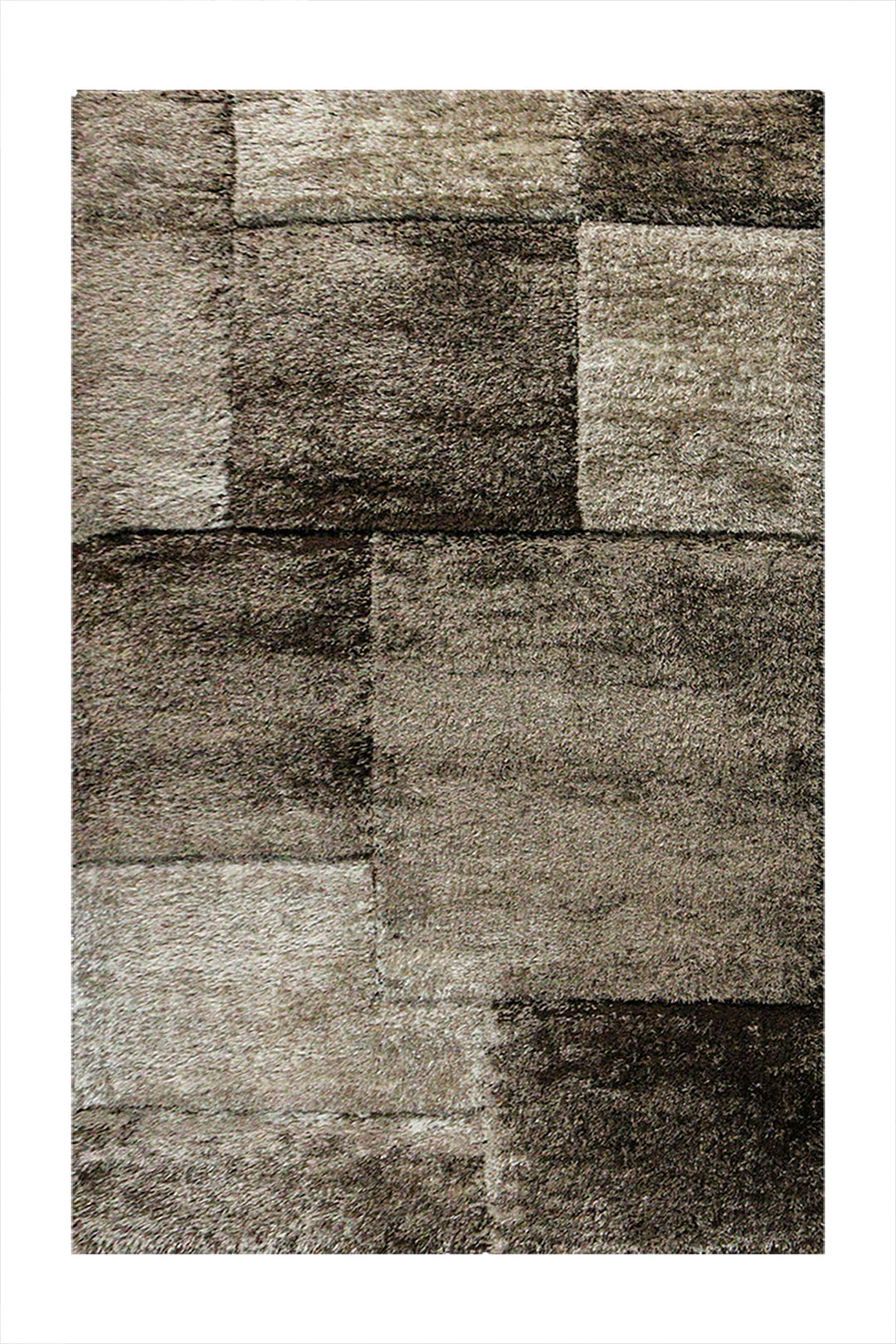 Turkish Shaggy Carlifornia Rug - 4.9 x 7.3 FT - Brown -Fluffy and Durable Floor Rug