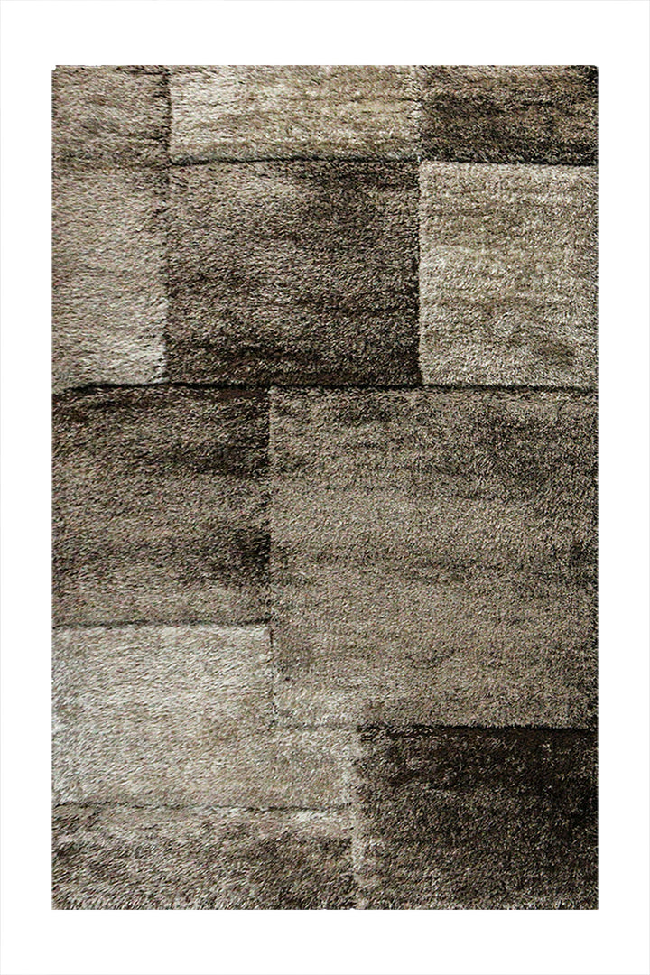 Turkish Shaggy Carlifornia Rug - 4.9 x 7.3 FT - Brown -Fluffy and Durable Floor Rug